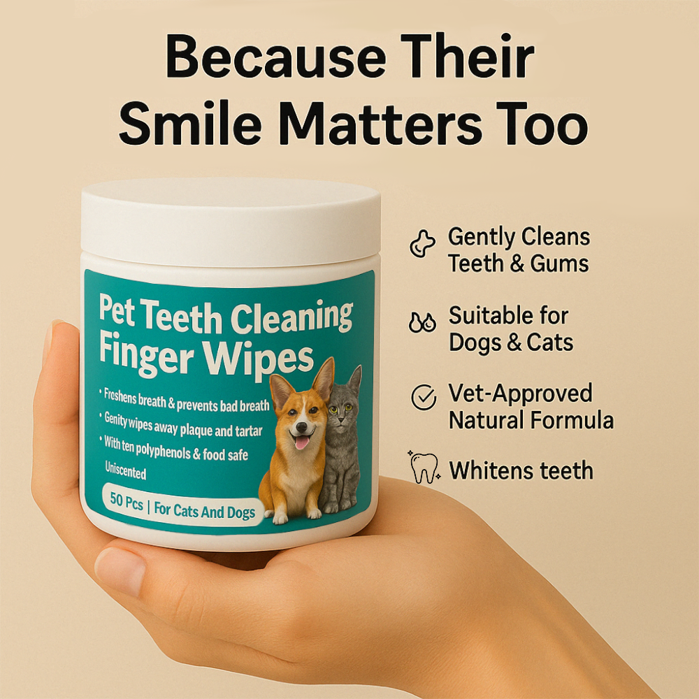 Natural Pet Dental Finger Wipes